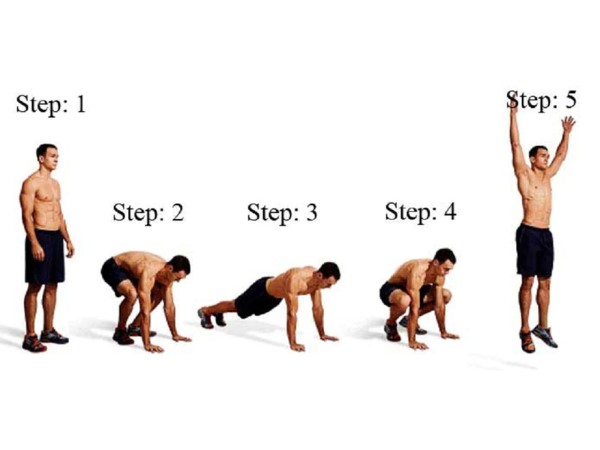 Burpee with Knee Tuck (Burpee kết hợp nâng gối)