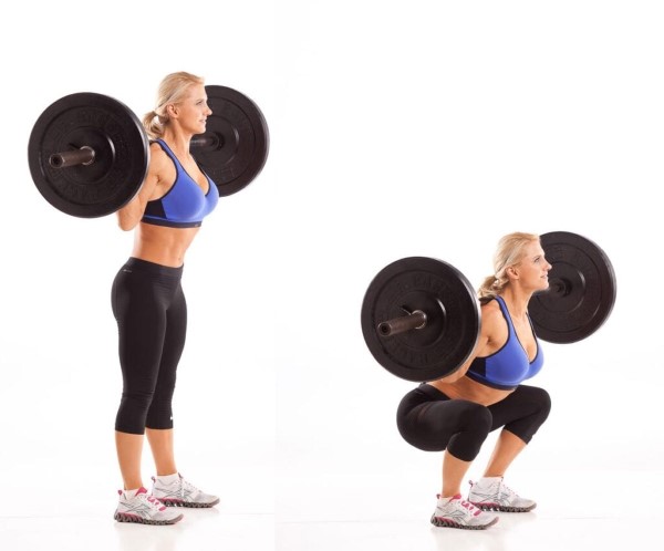 Barbell Squats là một trong các bài tập chân tại phòng gym mạnh mẽ