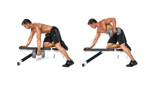 Dumbbell Row - kéo tạ đơn